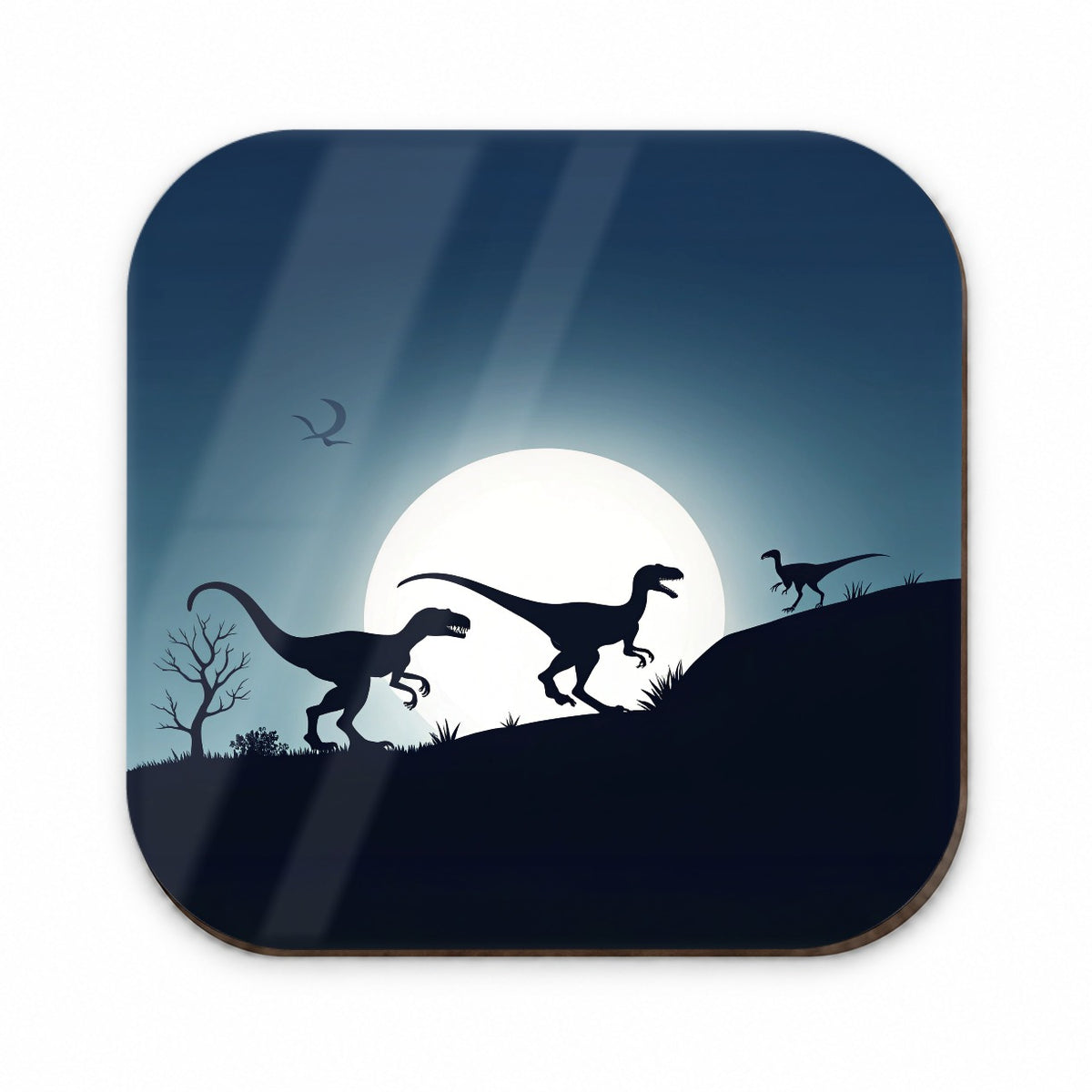 Velociraptor Silhouettes Dinosaurs Fridge Magnet