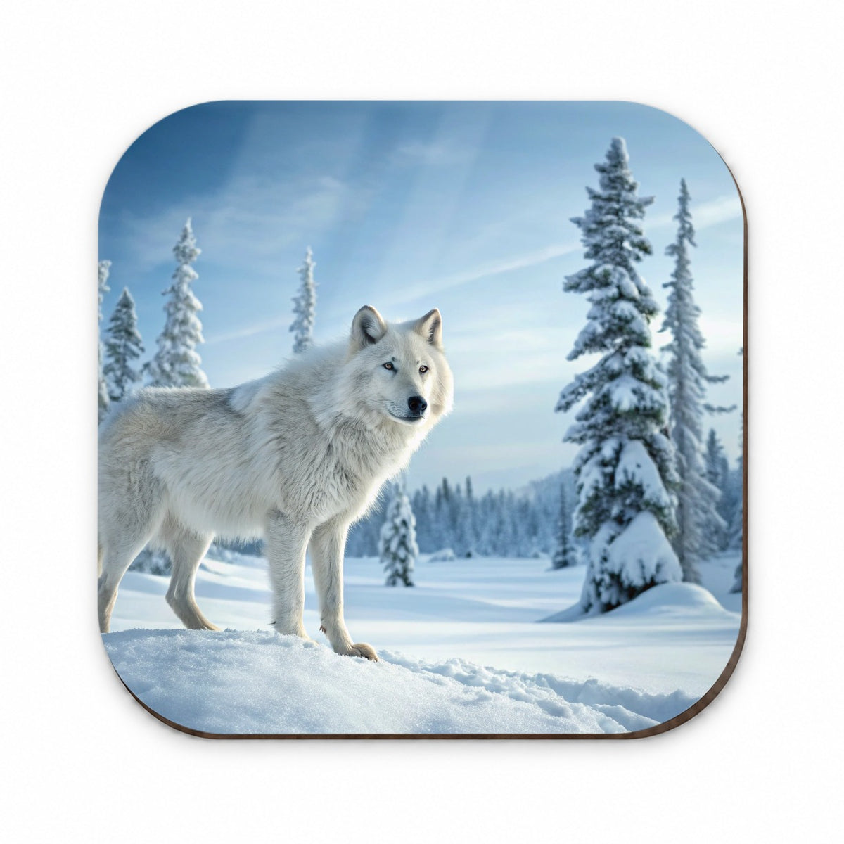 Wolf In Snow Scene Beautiful Fridge Magnet