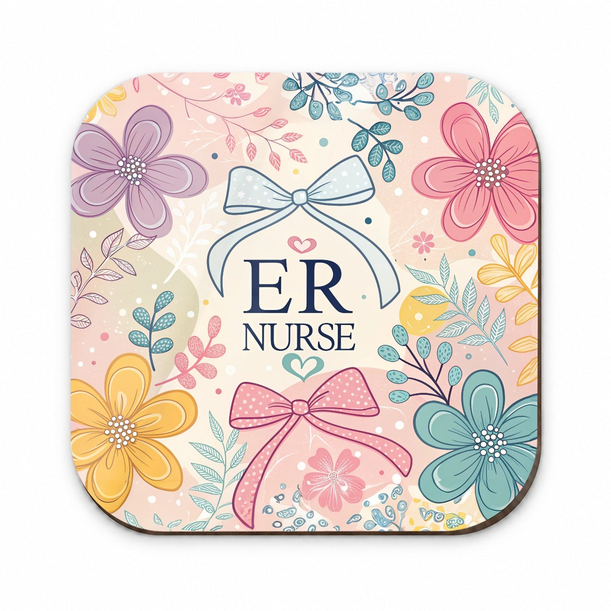 ER Emergency Room Nurse Appreciation Coquette Bows Flowers Fridge Magnet