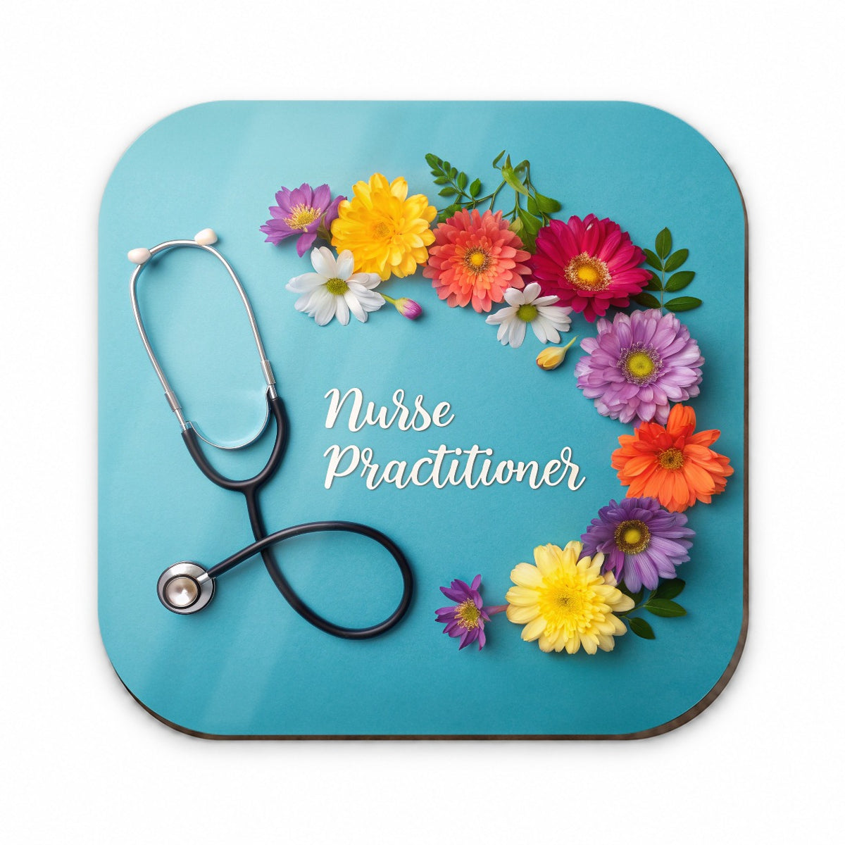 Nurse Practitioner Appreciation Stethoscope Flowers Fridge Magnet