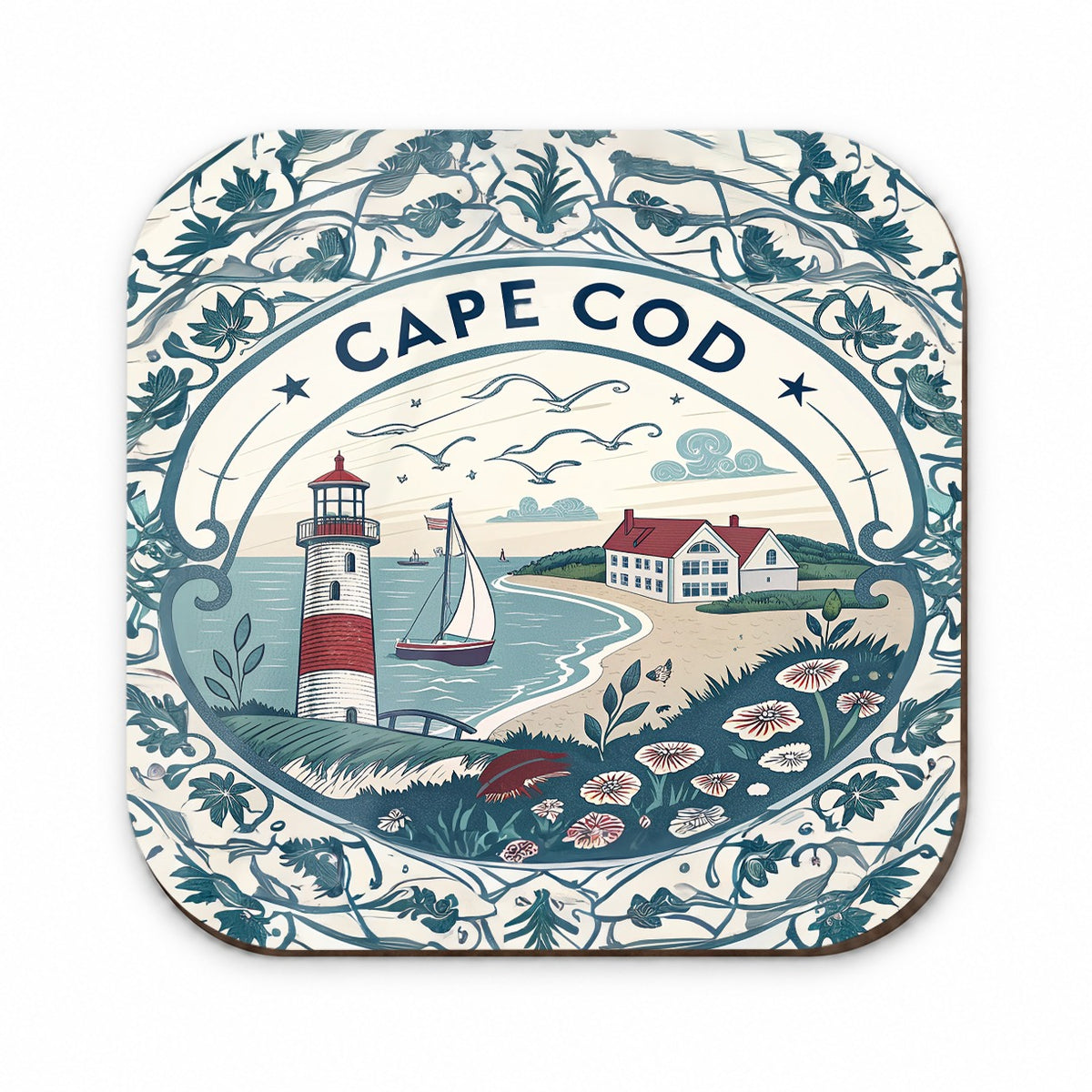 Cape Cod, Massachusetts MA Travel City State Stamp Fridge Magnet