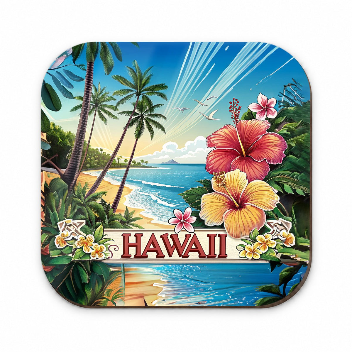 Hawaii HI Travel City State Stamp Fridge Magnet