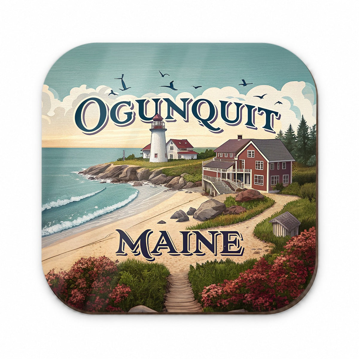 Ogunquit, Maine ME Travel City State Stamp Fridge Magnet