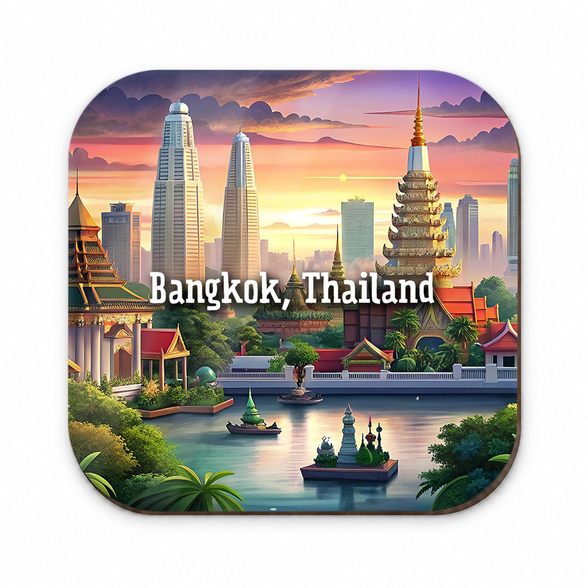 Bangkok, Thailand Travel City Country Stamp Fridge Magnet