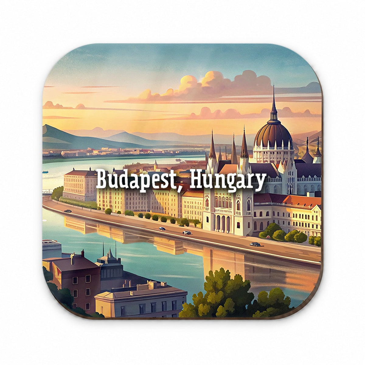 Budapest, Hungary Travel City Country Stamp Fridge Magnet