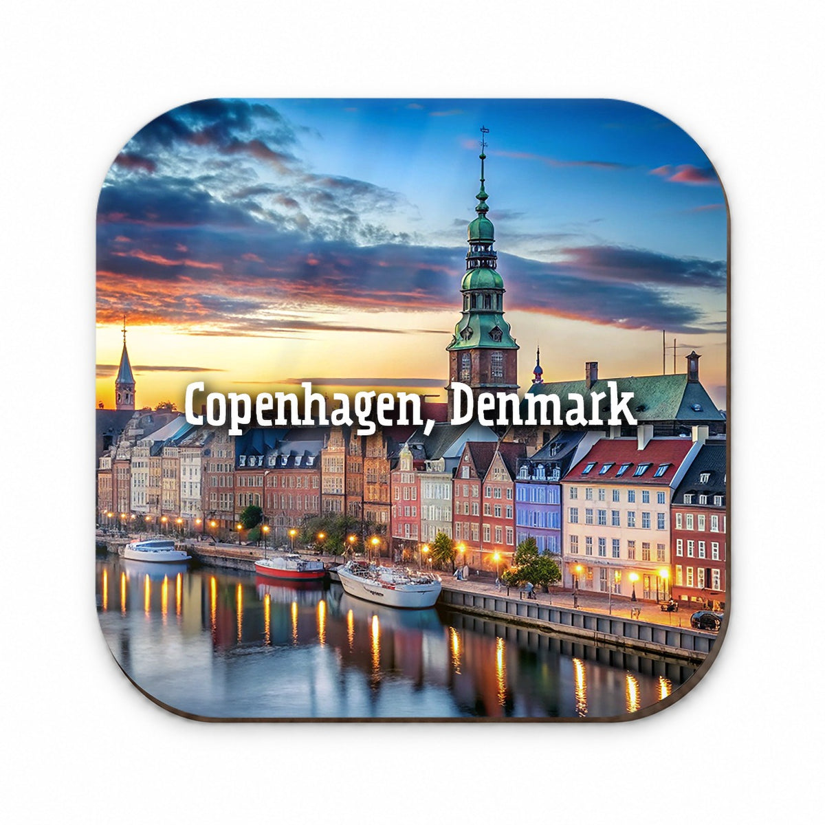 Copenhagen, Denmark Travel City Country Stamp Fridge Magnet