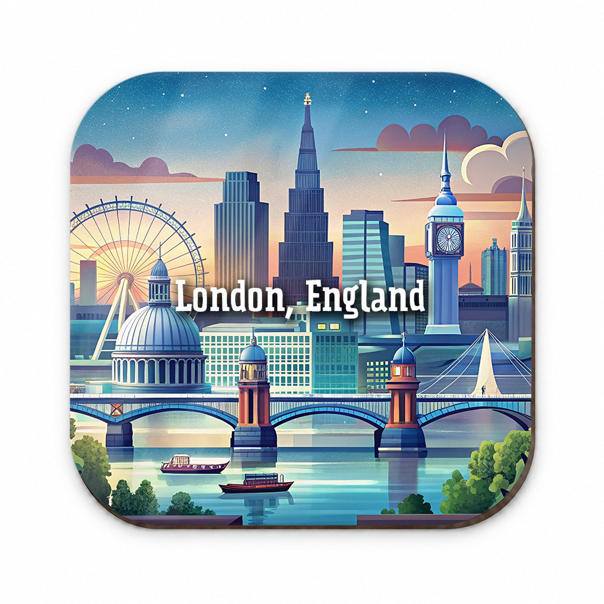 London, England Travel City Country Stamp Fridge Magnet