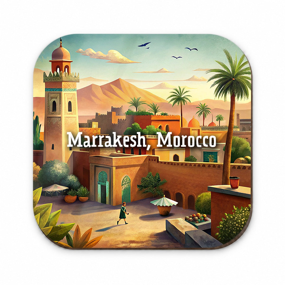 Marrakesh, Morocco Travel City Country Stamp Fridge Magnet