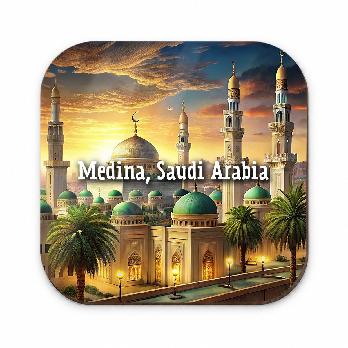 Medina, Saudi Arabia Travel City Country Stamp Fridge Magnet