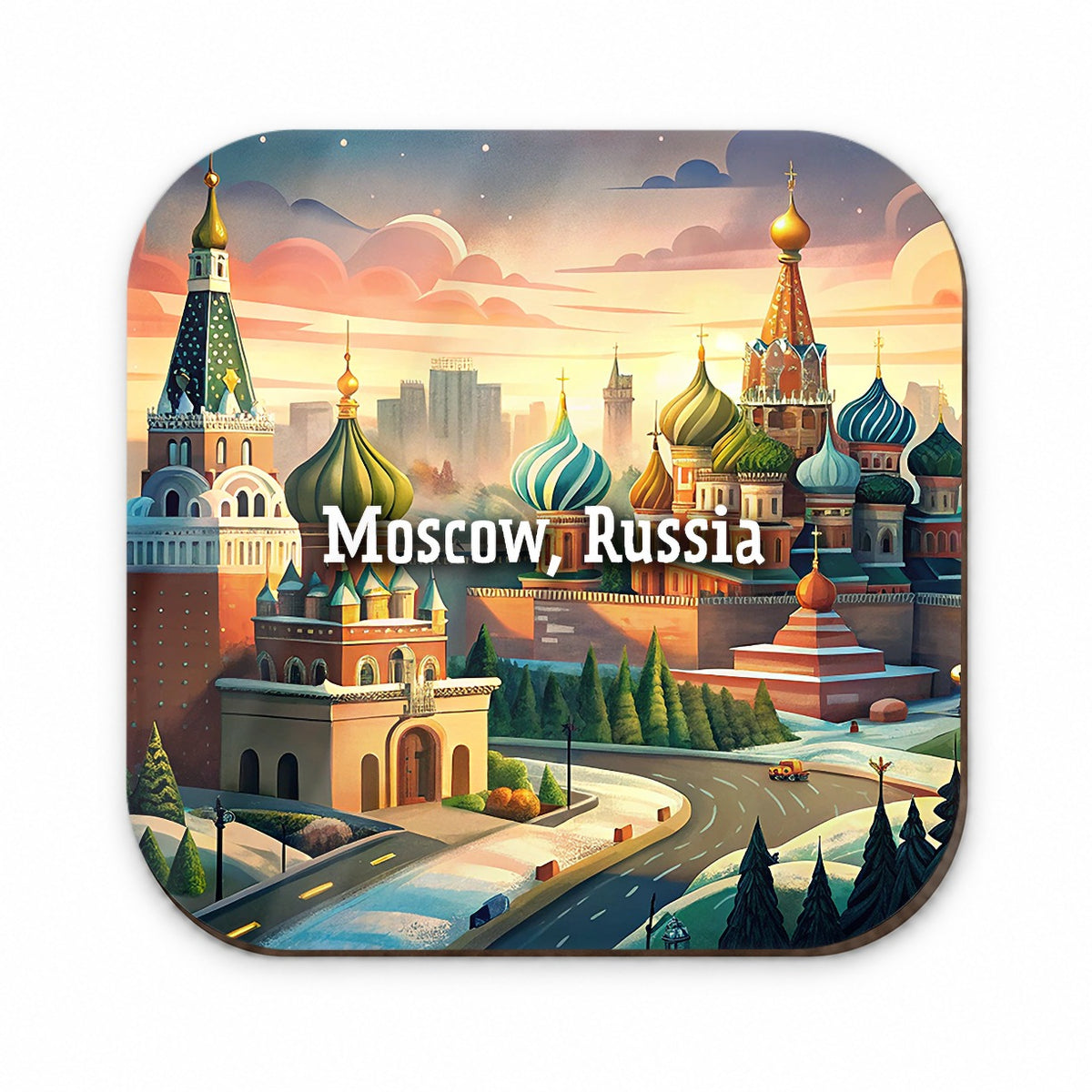 Moscow, Russia Travel City Country Stamp Fridge Magnet
