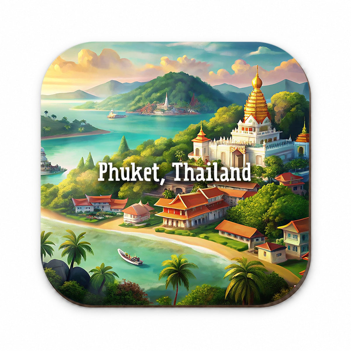 Phuket, Thailand Travel City Country Stamp Fridge Magnet
