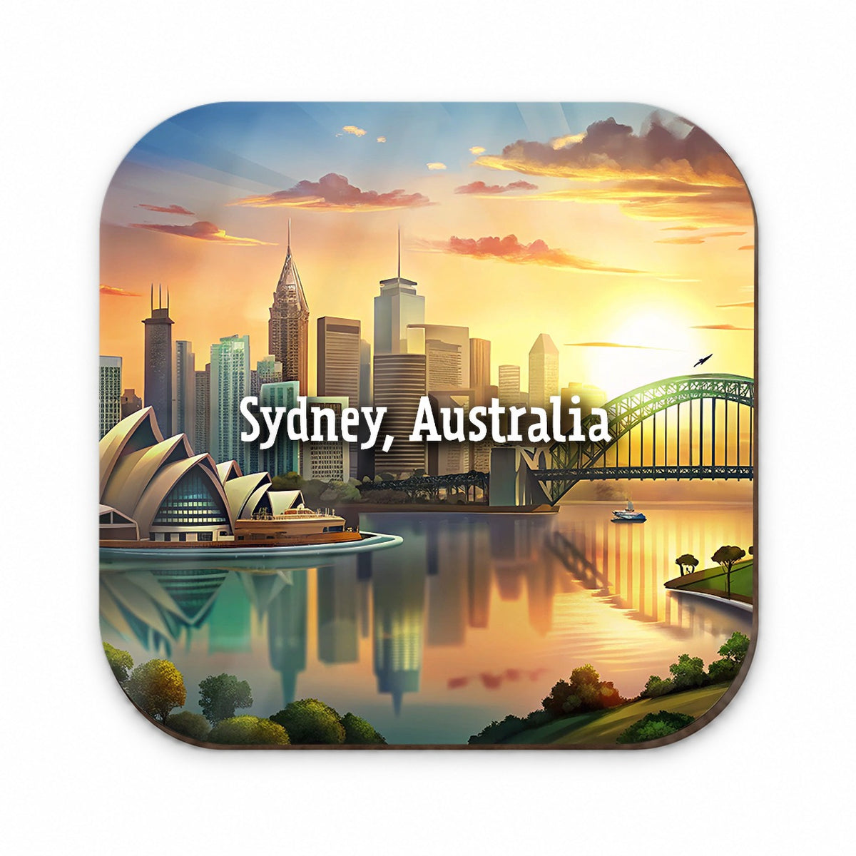 Sydney, Australia Travel City Country Stamp Fridge Magnet