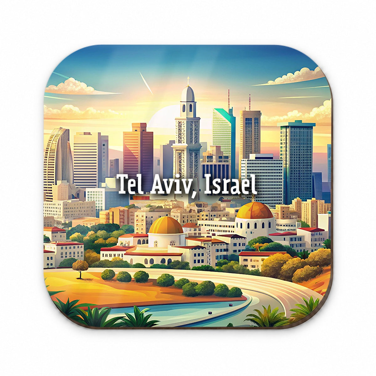 Tel Aviv, Israel Travel City Country Stamp Fridge Magnet