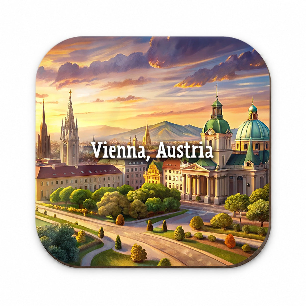 Vienna, Austria Travel City Country Stamp Fridge Magnet