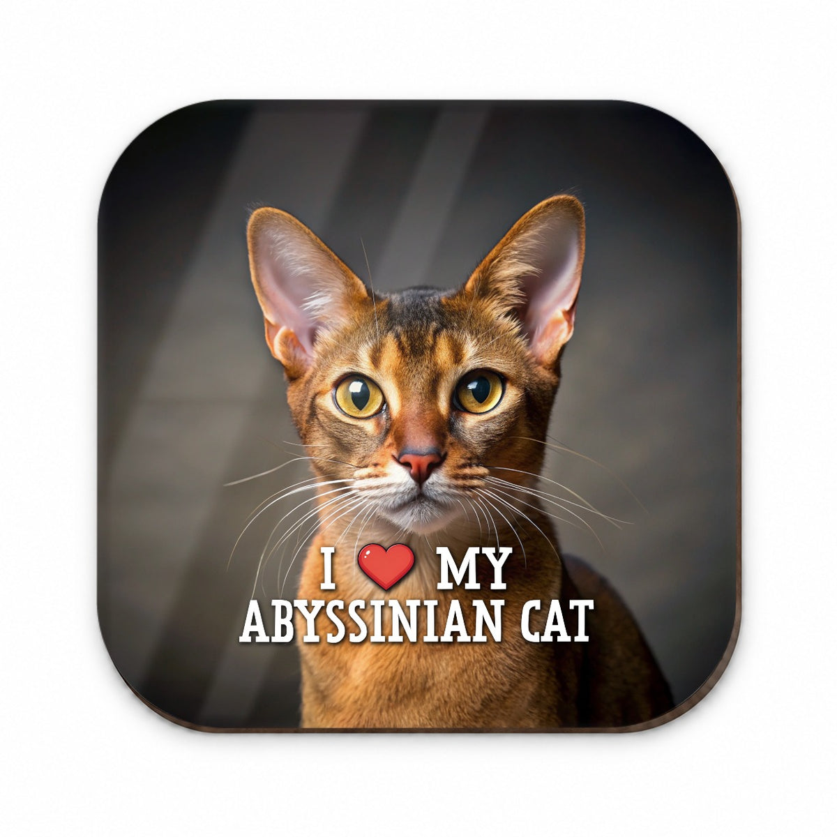 I Love My Abyssinian Cat Heart Fridge Magnet