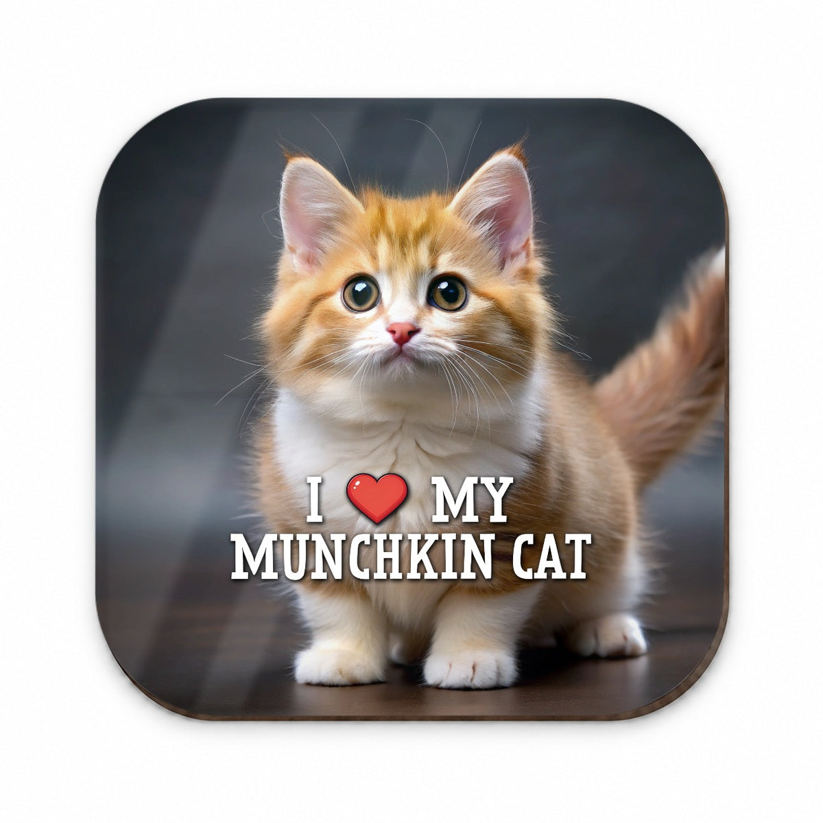I Love My Munchkin Cat Heart Fridge Magnet