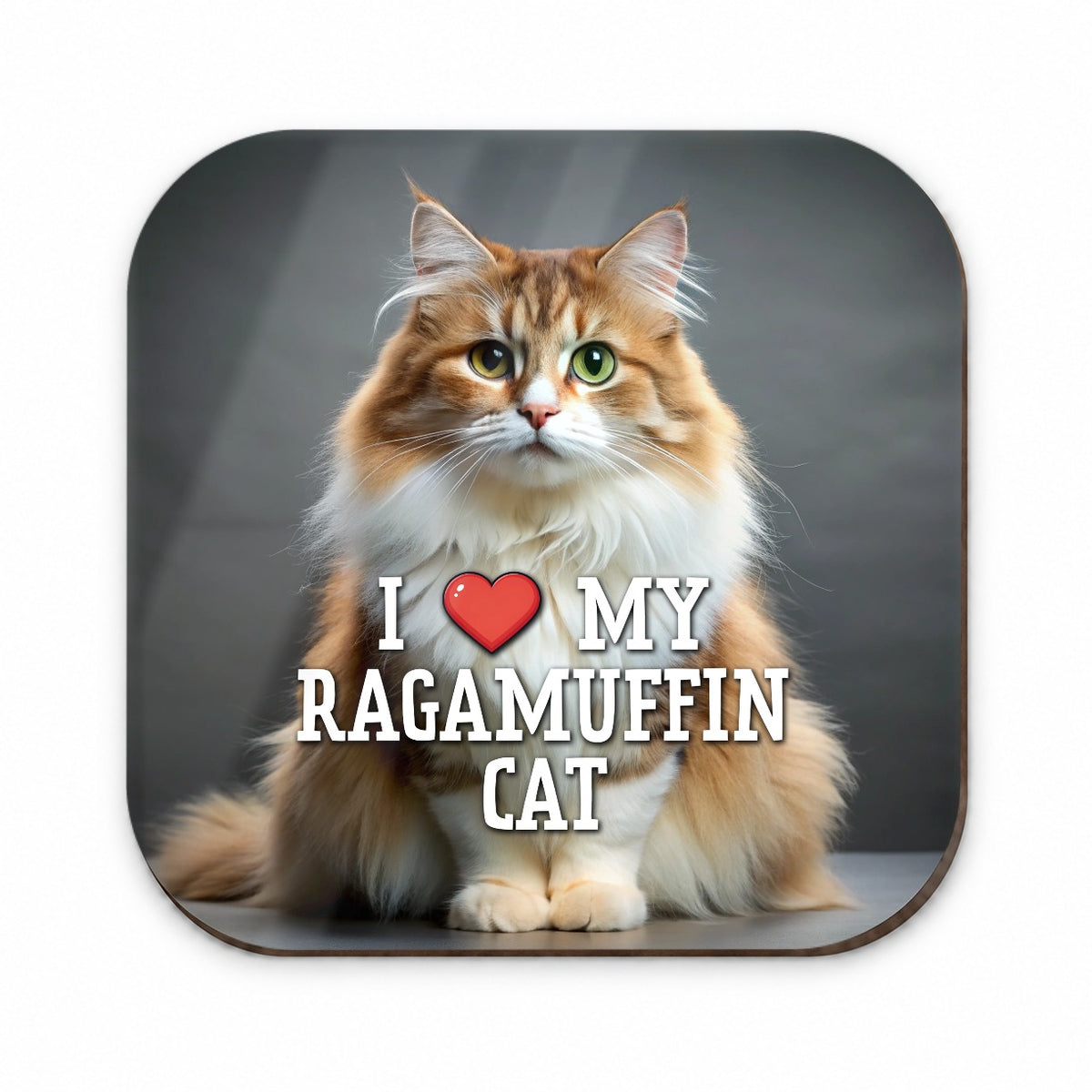I Love My Ragamuffin Cat Heart Fridge Magnet