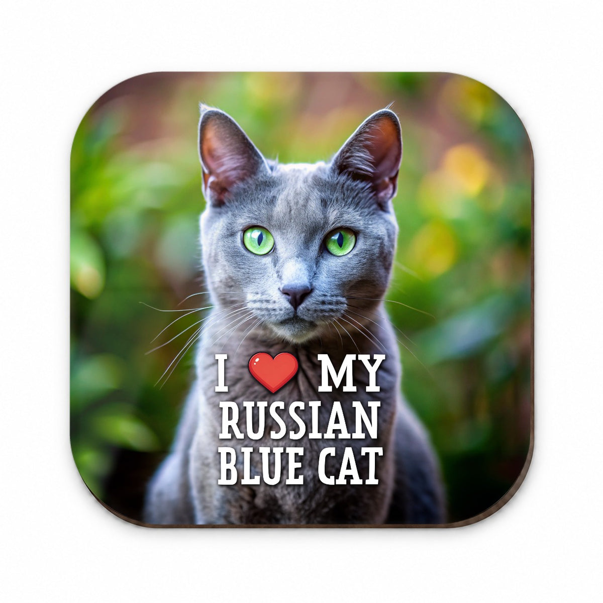 I Love My Russian Blue Cat Heart Fridge Magnet