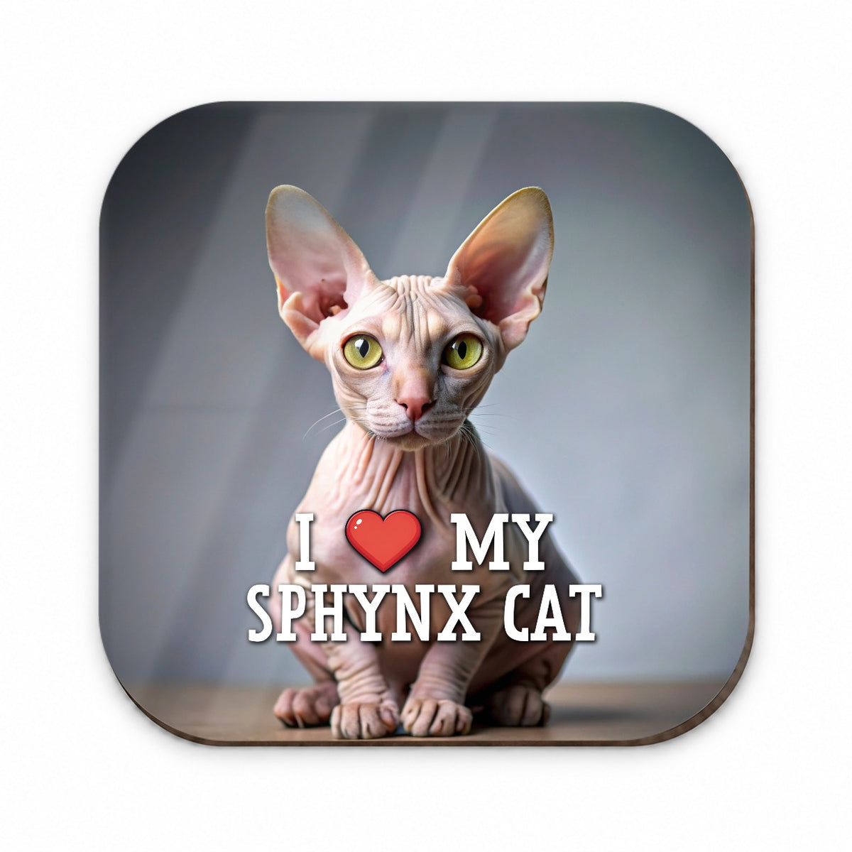 I Love My Sphynx Cat Heart Fridge Magnet