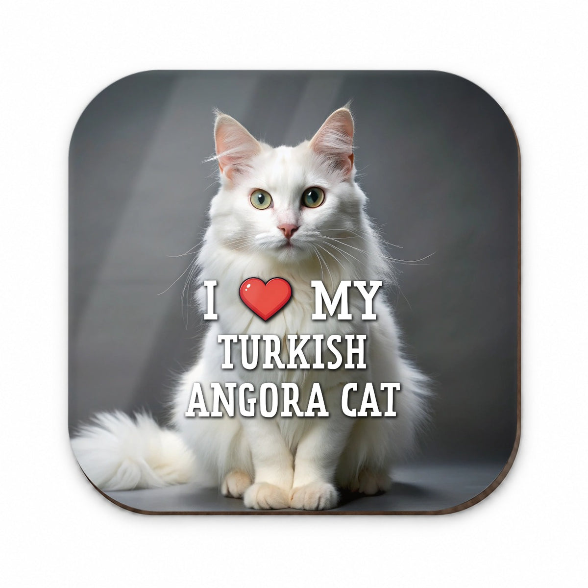 I Love My Turkish Angora Cat Heart Fridge Magnet