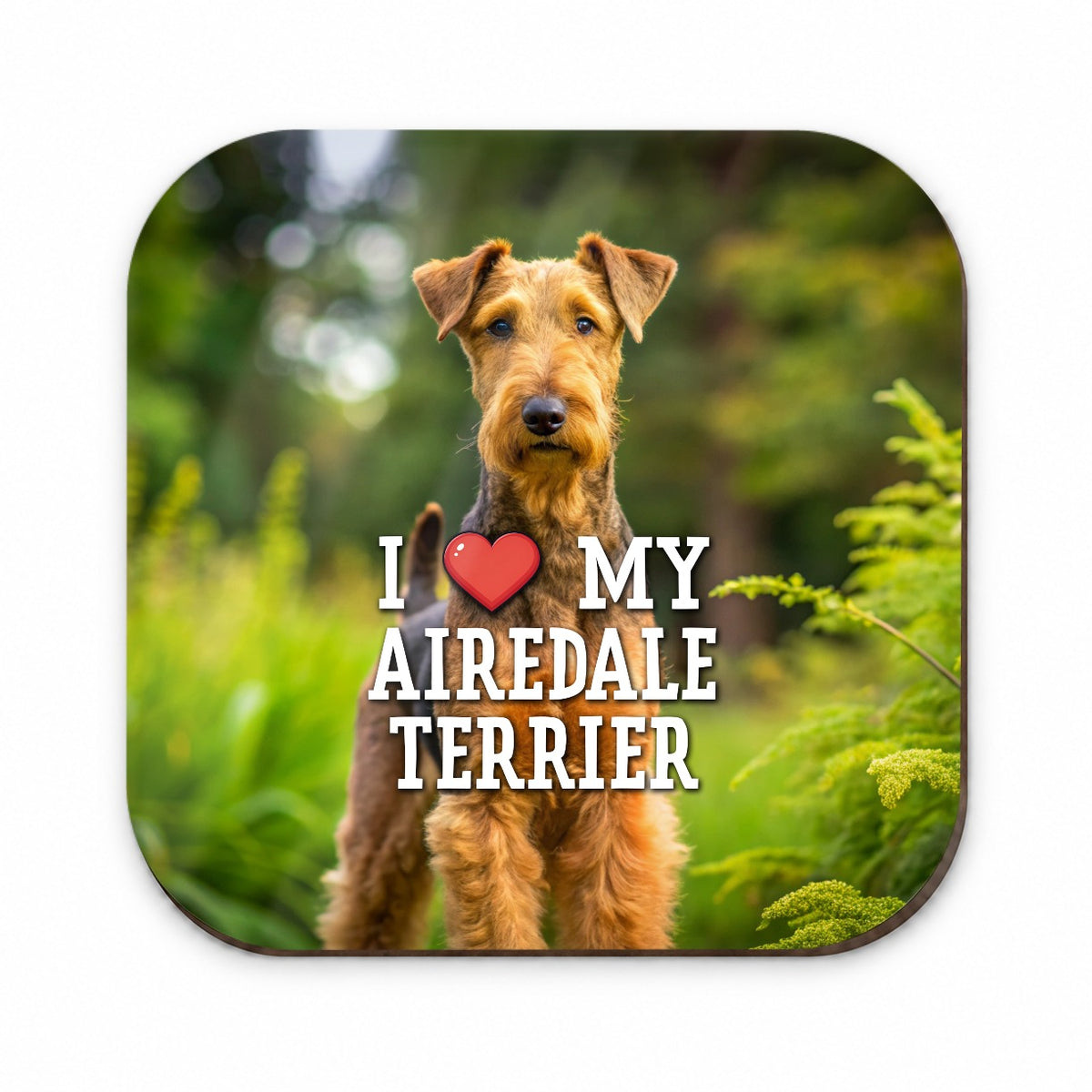 I Love My Airedale Terrier Dog Heart Fridge Magnet