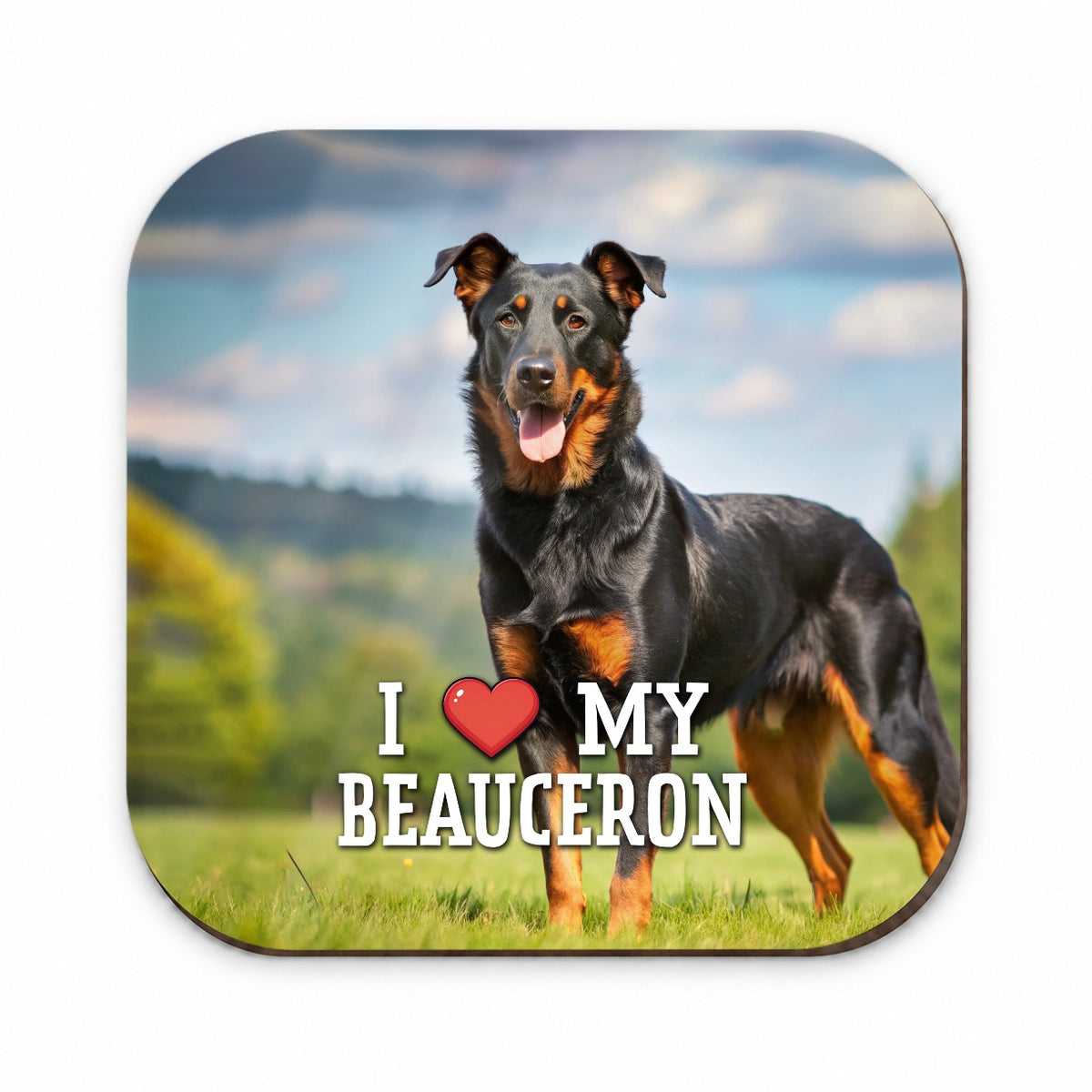 I Love My Beauceron Dog Heart Fridge Magnet