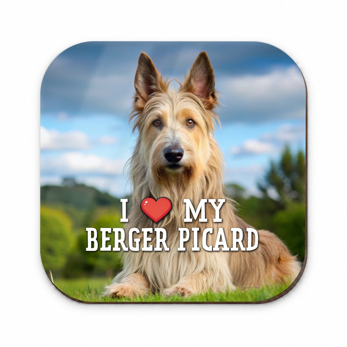 I Love My Berger Picard Dog Heart Fridge Magnet