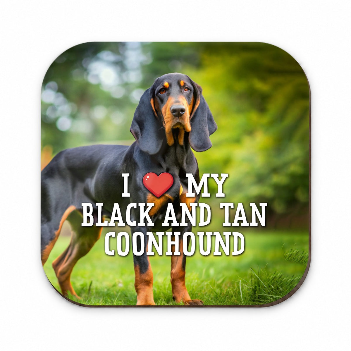 I Love My Black And Tan Coonhound Dog Heart Fridge Magnet