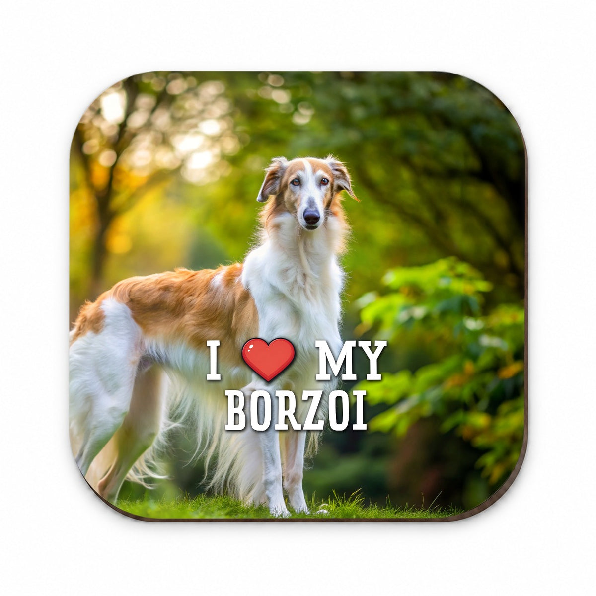 I Love My Borzoi Dog Heart Fridge Magnet