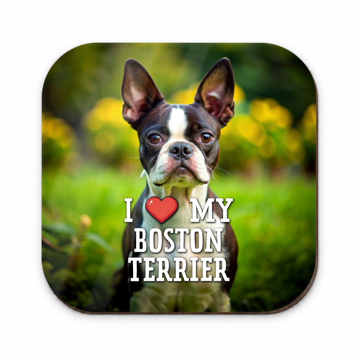 I Love My Boston Terrier Dog Heart Fridge Magnet