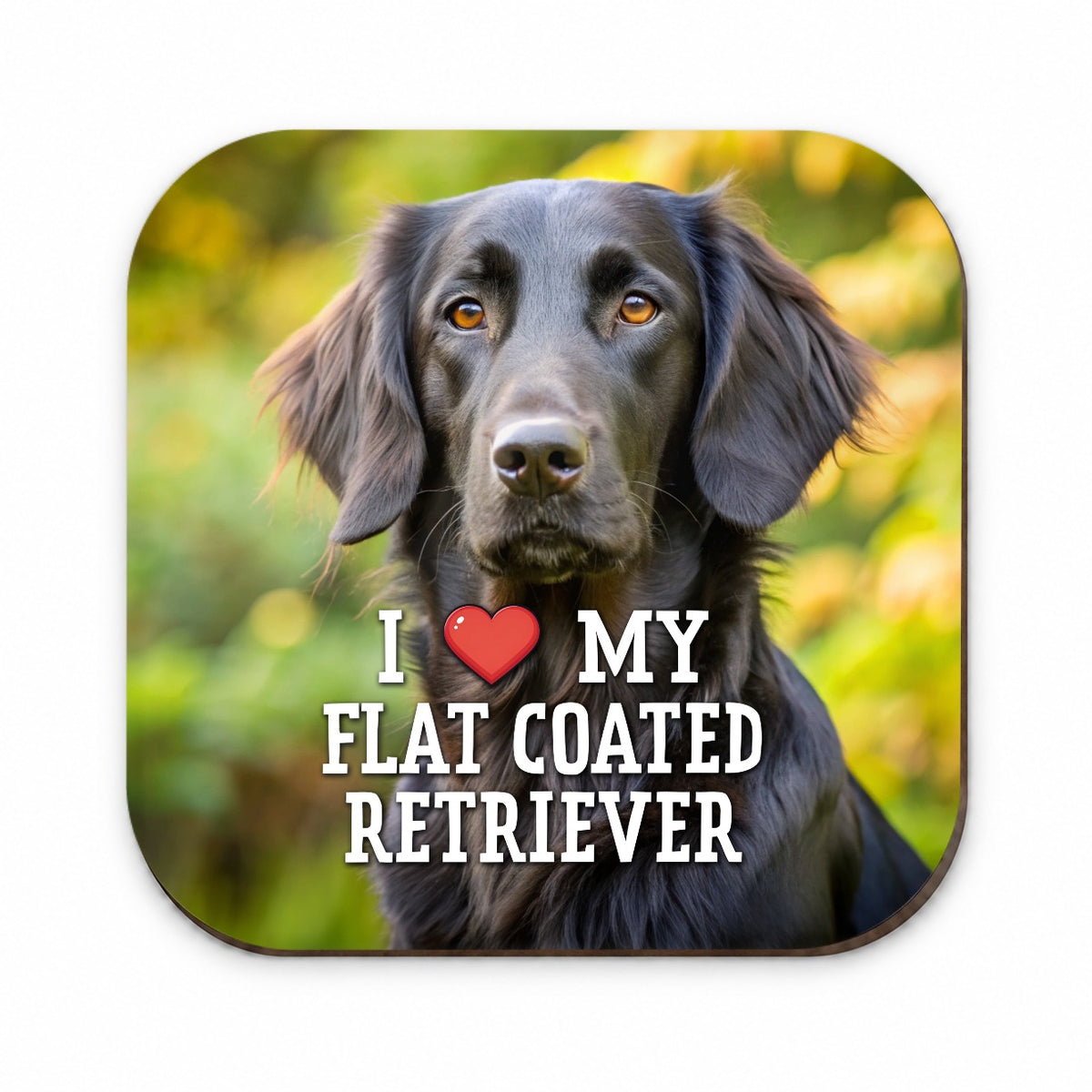 I Love My Flat Coated Retriever Dog Heart Fridge Magnet