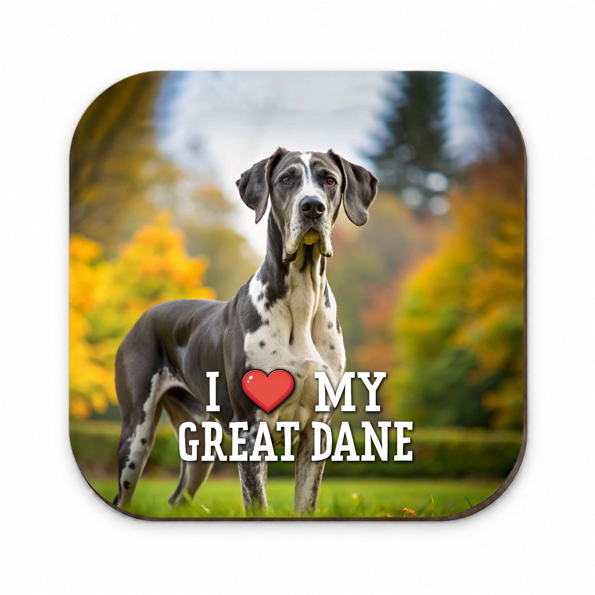 I Love My Great Dane Dog Heart Fridge Magnet