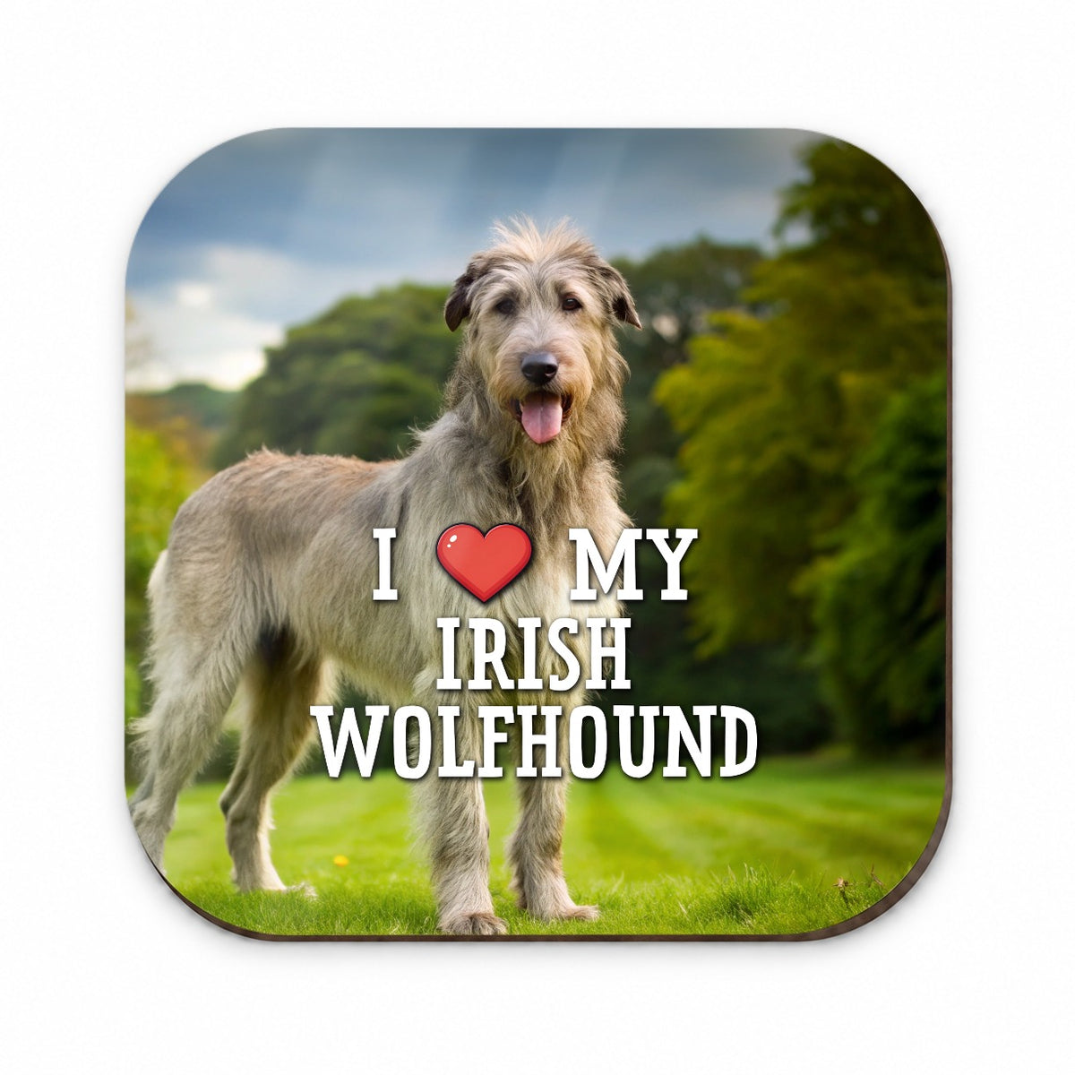 I Love My Irish Wolfhound Dog Heart Fridge Magnet