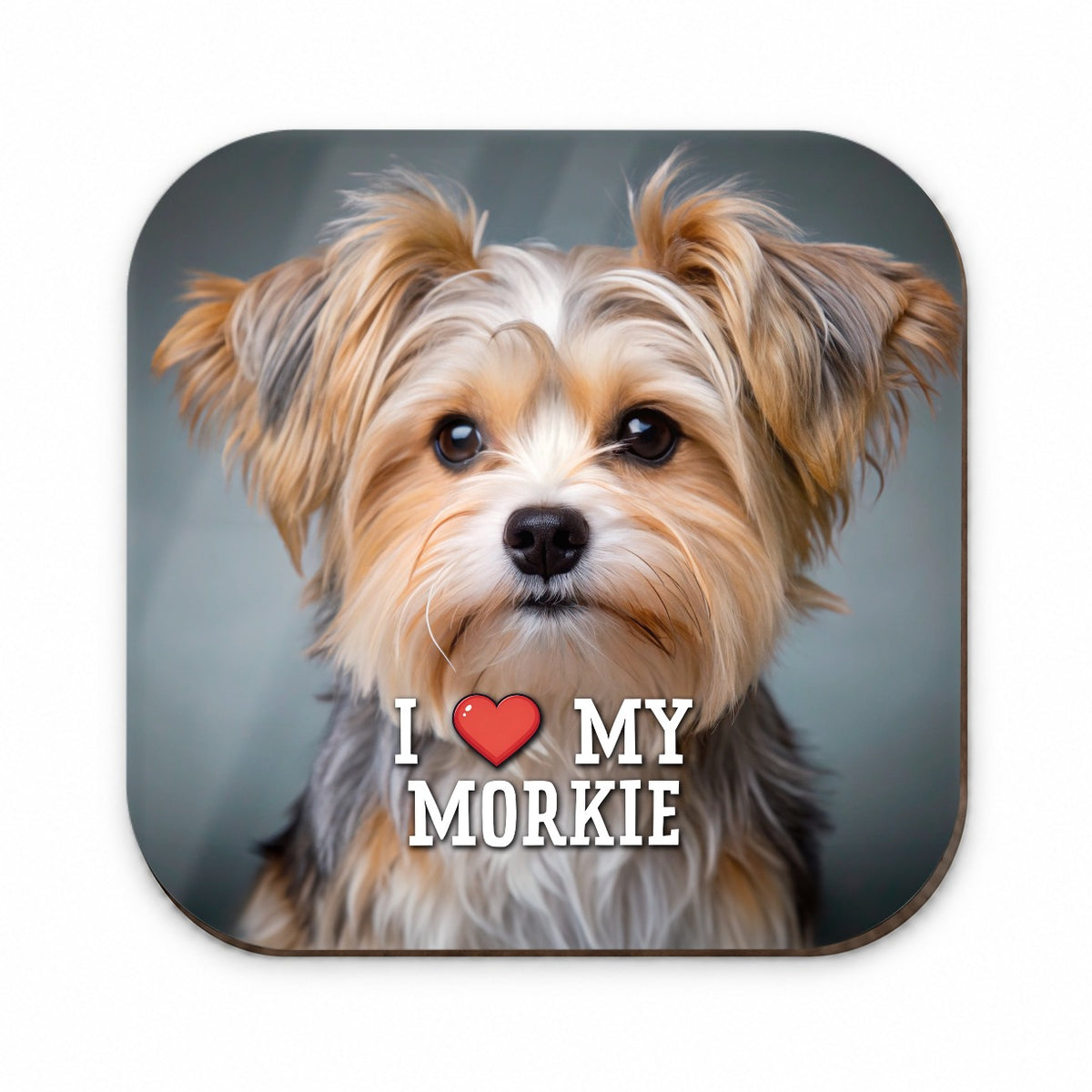 I Love My Morkie Dog Heart Fridge Magnet