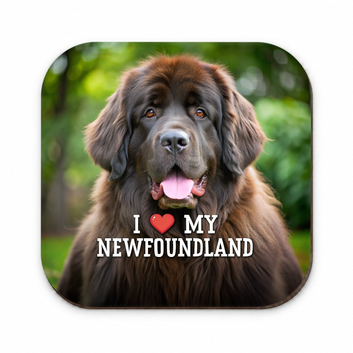 I Love My Newfoundland Dog Heart Fridge Magnet