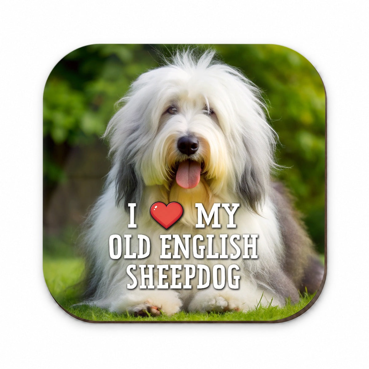 I Love My Old English Sheepdog Dog Heart Fridge Magnet