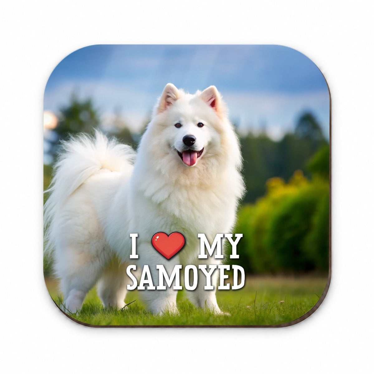 I Love My Samoyed Dog Heart Fridge Magnet
