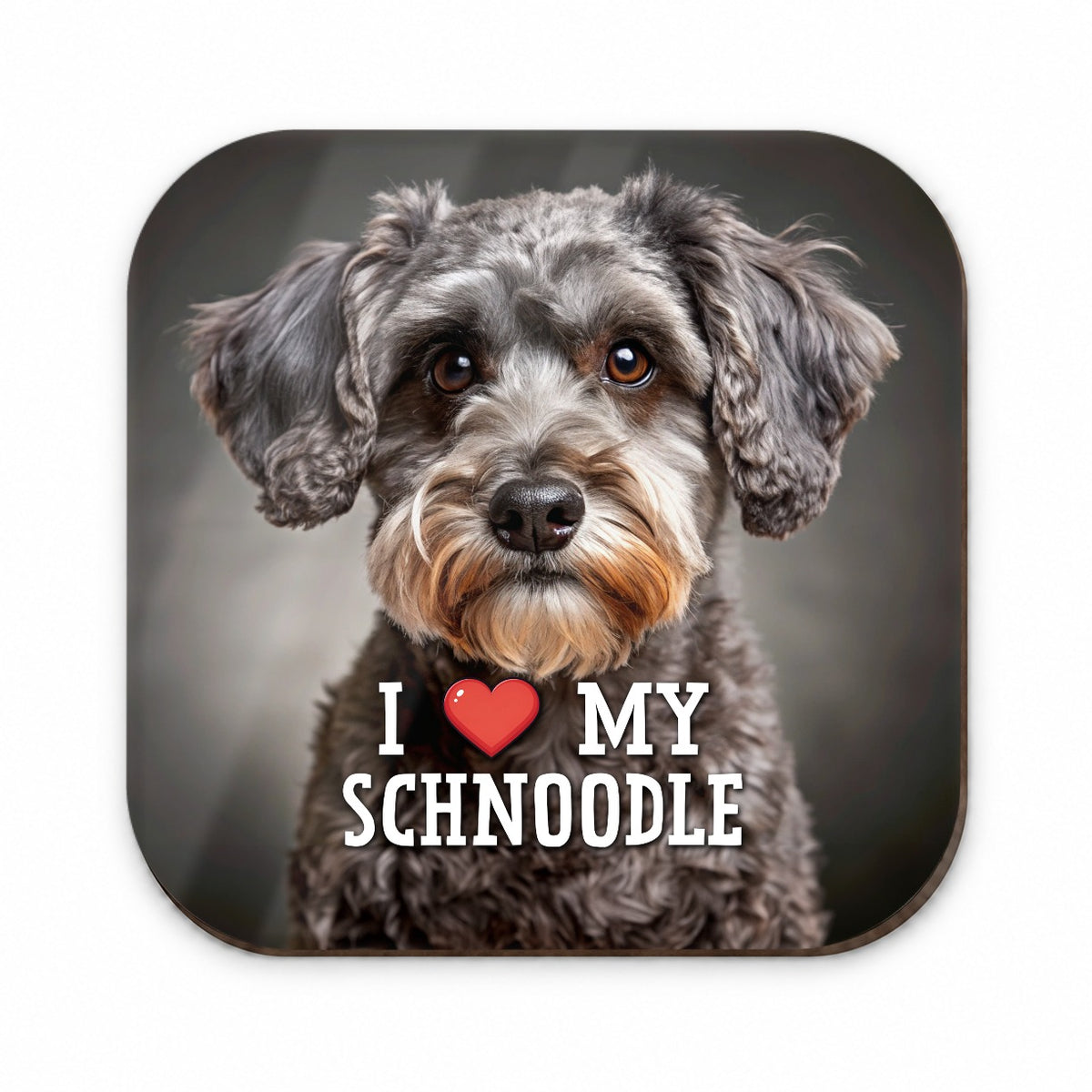 I Love My Schnoodle Dog Heart Fridge Magnet