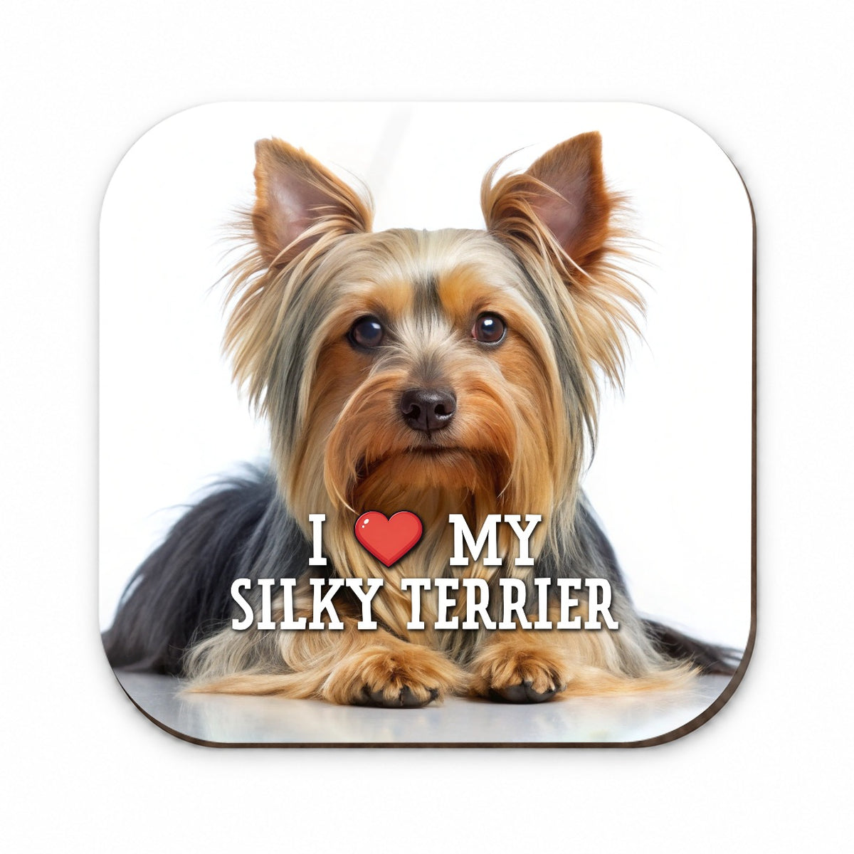 I Love My Silky Terrier Dog Heart Fridge Magnet
