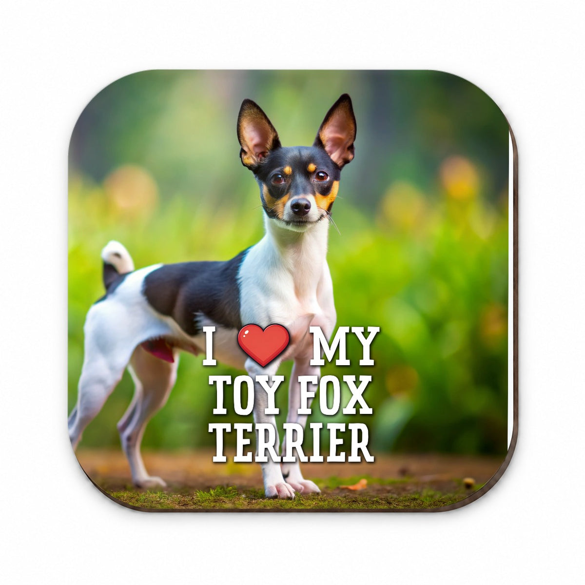 I Love My Toy Fox Terrier Dog Heart Fridge Magnet