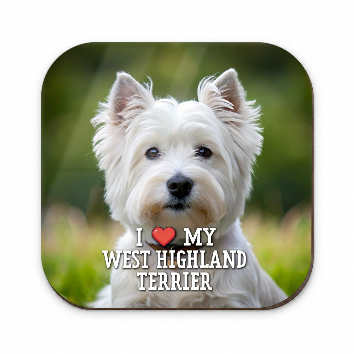 I Love My West Highland Terrier Dog Heart Fridge Magnet