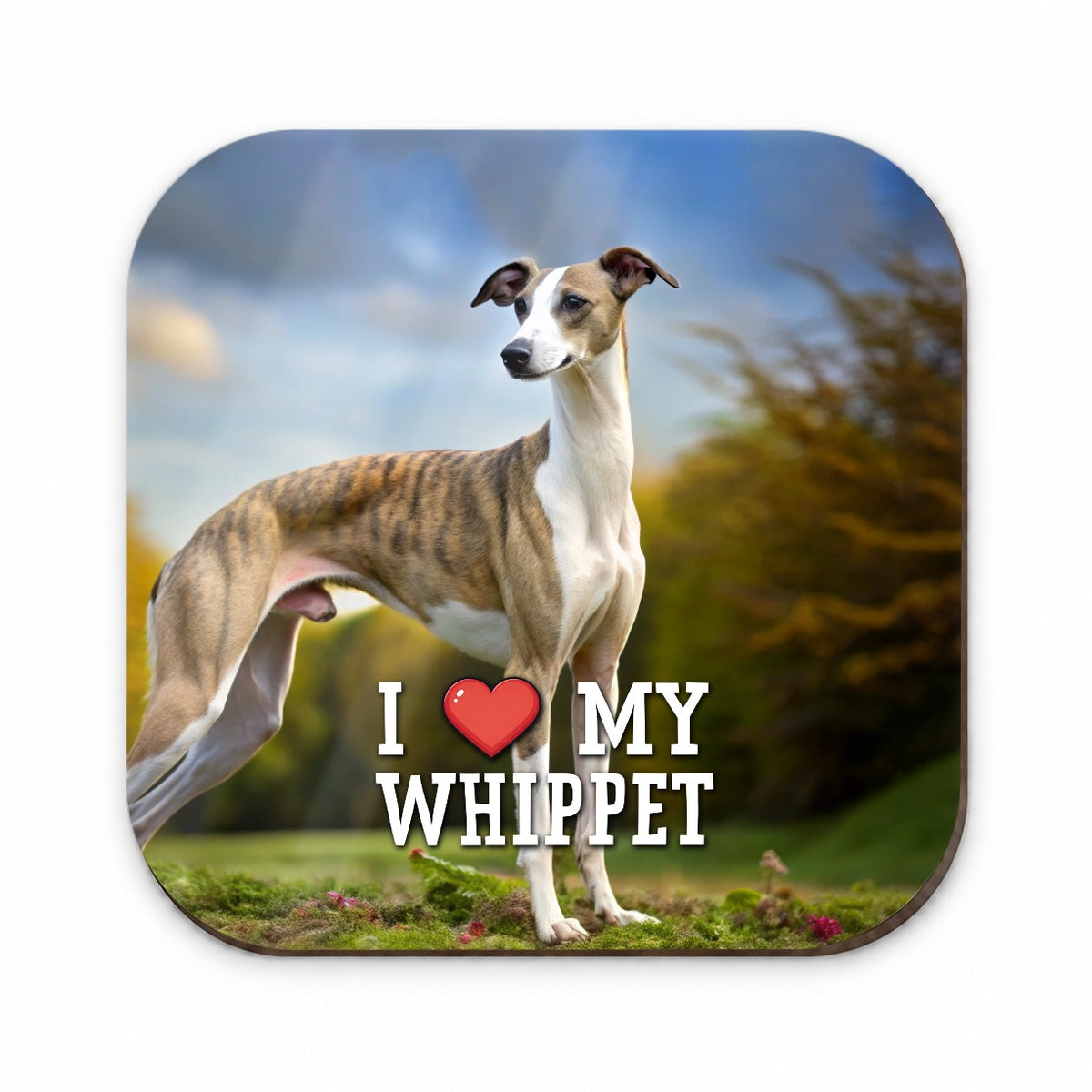I Love My Whippet Dog Heart Fridge Magnet