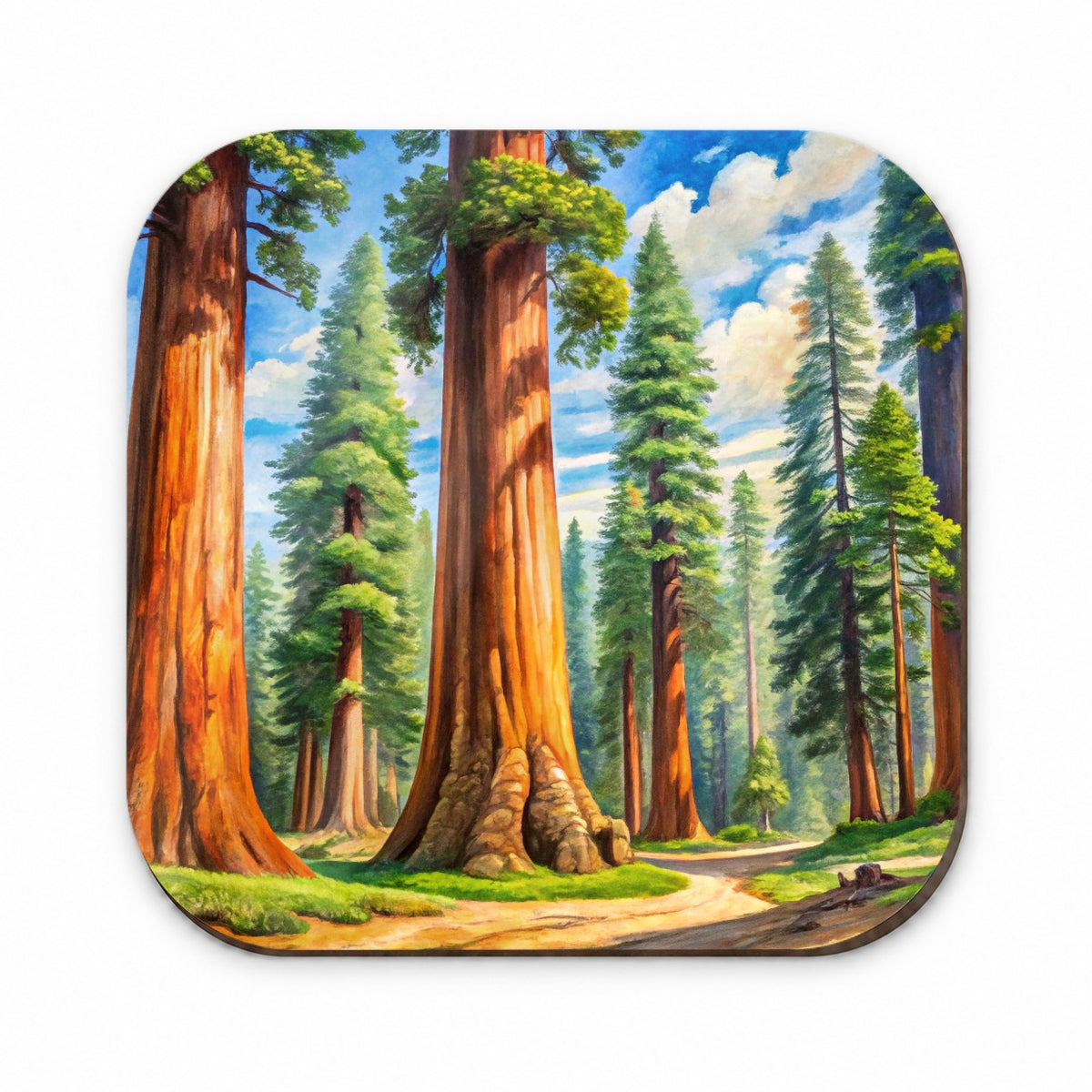 Giant Sequoia National Monument California Watercolor Style Fridge Magnet