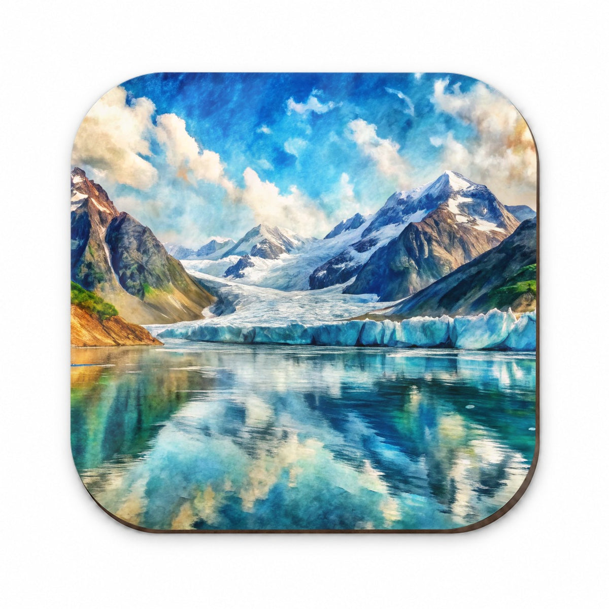 Glacier Bay National Park Alaska Watercolor Style Fridge Magnet