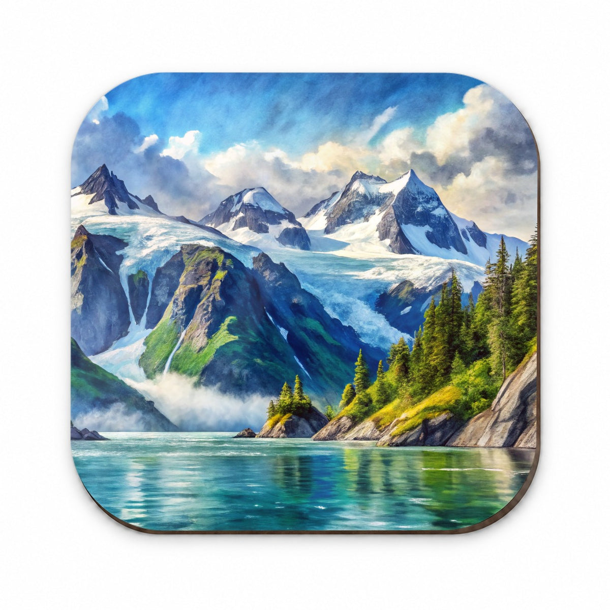 Kenai Fjords National Park Alaska Watercolor Style Fridge Magnet