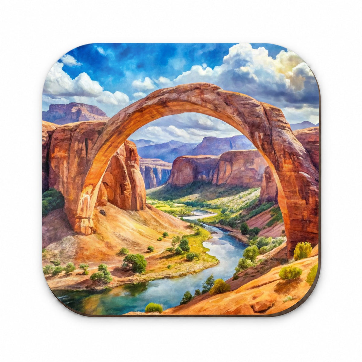 Rainbow Bridge National Monument Utah Watercolor Style Fridge Magnet