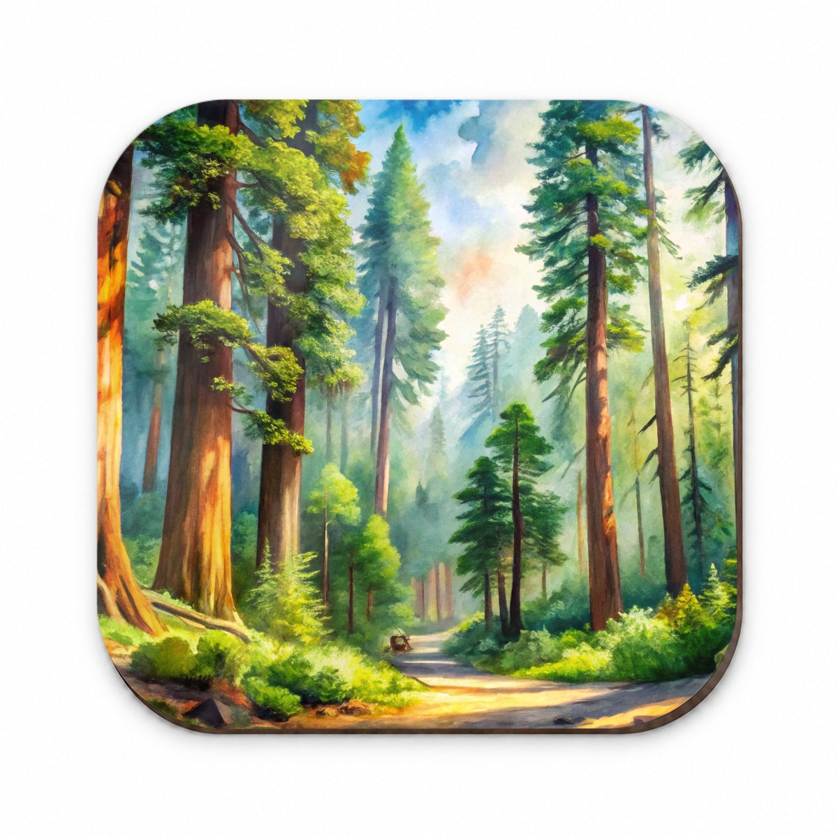 Redwood National Park California Watercolor Style Fridge Magnet