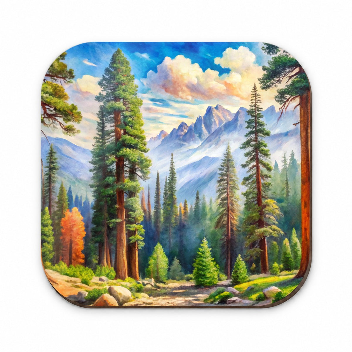 Sequoia National Park California Watercolor Style Fridge Magnet