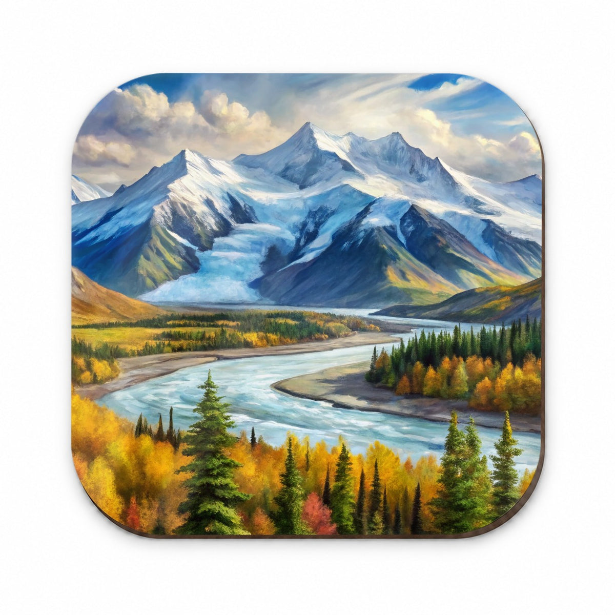 Wrangell - St. Elias National Park Alaska Watercolor Style Fridge Magnet