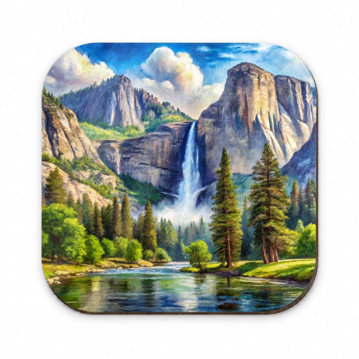 Yosemite National Park Yosemite Falls Watercolor Style Fridge Magnet